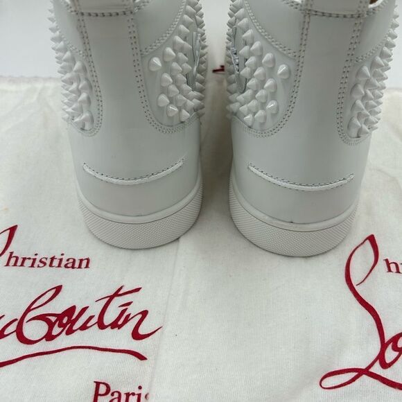 Men’s Christian Louboutin all over spikes high top sneakers size 44 made Italy - Picture 10 of 12